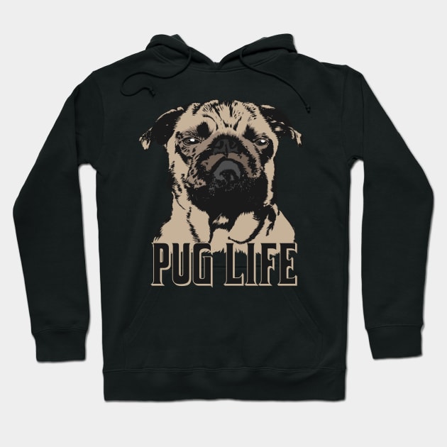 Pug dog - Pug life Hoodie by Nartissima